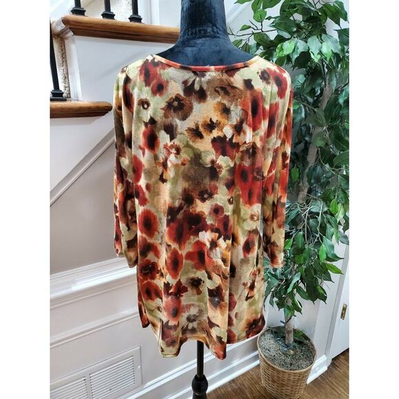 SML Sport Women's Multicolor 100% Polyester Scoop Neck Long Sleeve Top Size 2XL - Picture 7 of 10